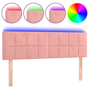 Testiera | Testata a LED Rosa 144x5x78/88 cm in Velluto