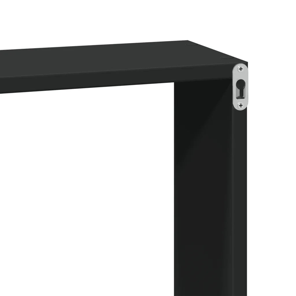vidaXL Mobile a Parete 60x16x30 cm Nero in Legno Multistrato