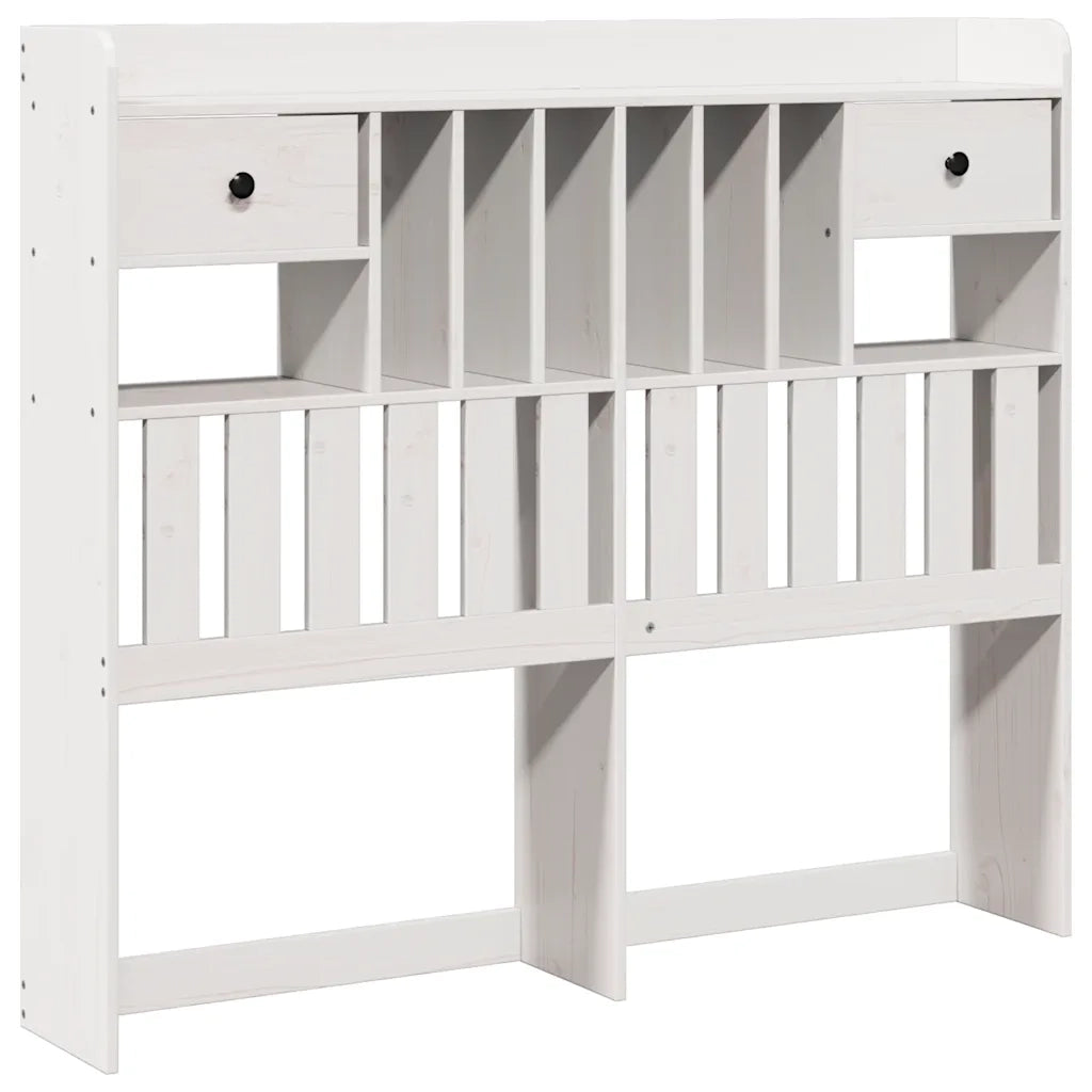 Letto Libreria senza Materasso Bianco 160x200 cm Legno di Pino 3322177