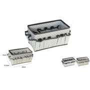 Trade Shop - Portaoggetti Tessuto Organizer Contenitore Scatola Multitasche 24x12.5x13cm 53033a -