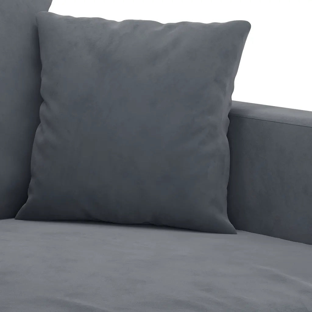 Poltrona-Divano Sedia-Poltroncina Grigio Scuro 60 cm Velluto 883690