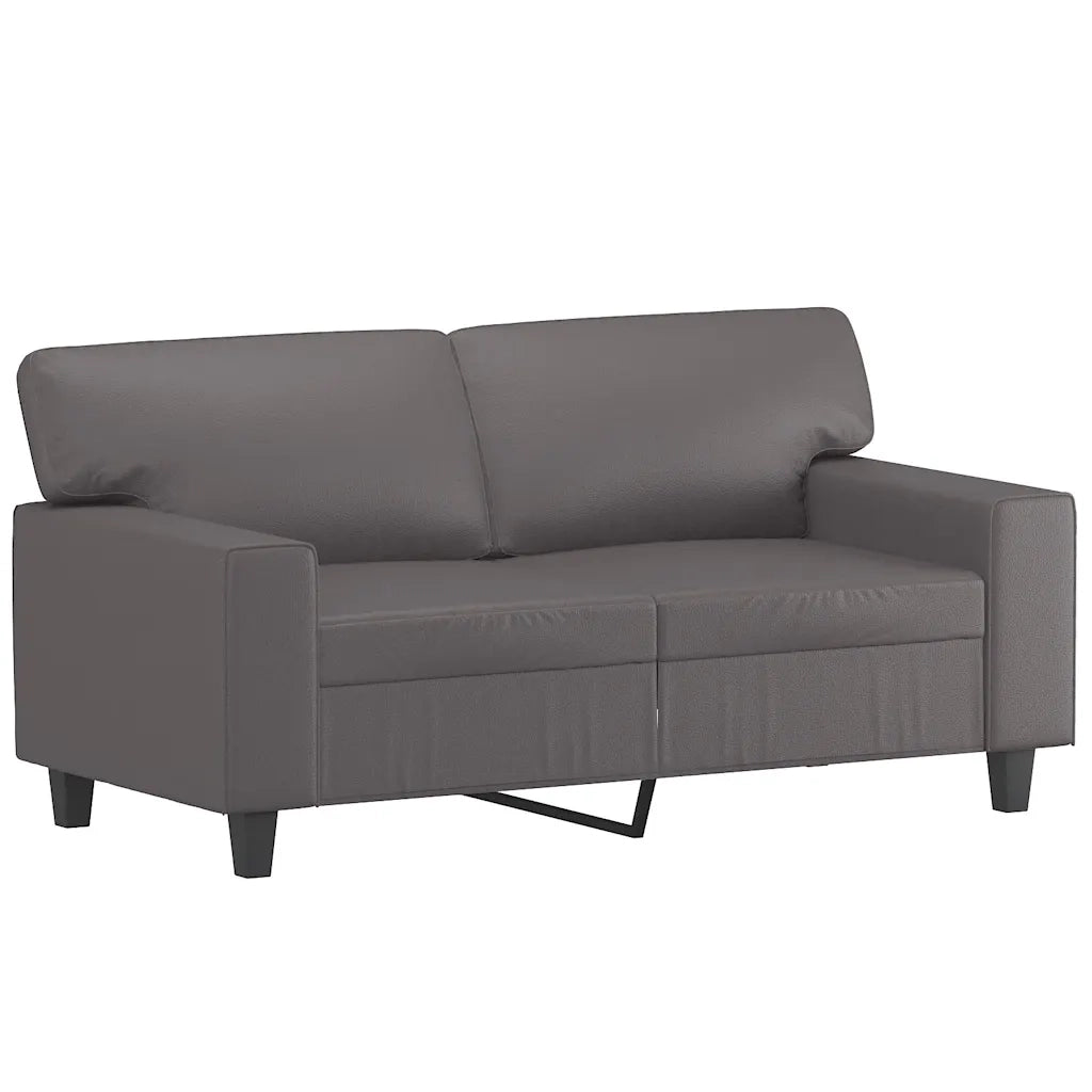 Divano a 2 Posti Grigio 120 cm in Similpelle 359414