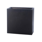 Vaso Rettangolare Indoor e Outdoor Tera Schio Tower Smoke 79x39 cm in Plastica Grigio