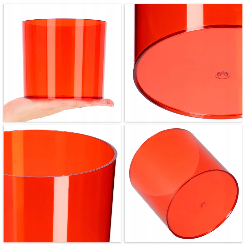 Vaso da fiori rotondo KADAX in plastica, 12,5 cm, rosso