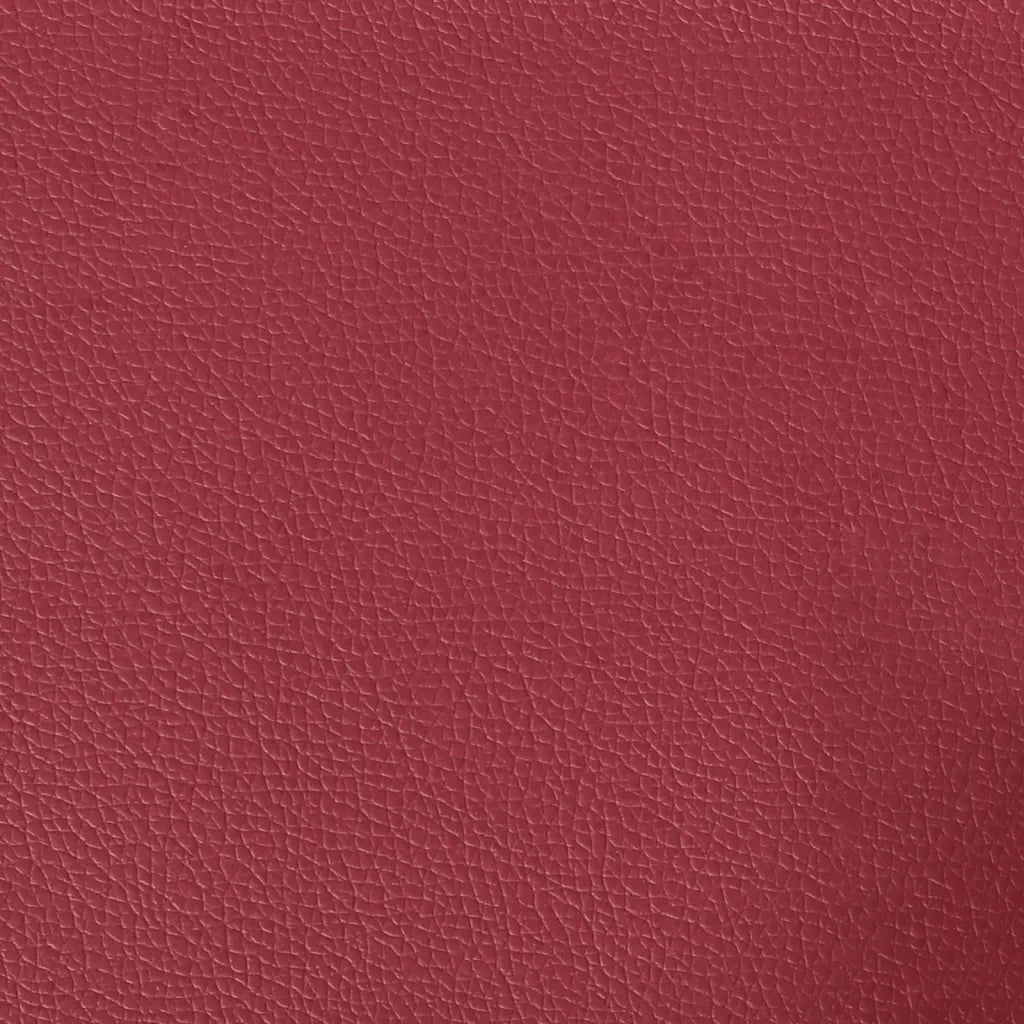 Set di Divani 3 pz con Cuscini Rosso Vino in Similpelle