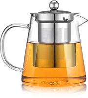 Tazza da tè in vetro con filtro - 450 ml - qualità premium - vetro