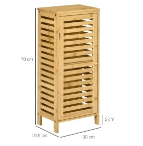 Mobile bagno 30x19.9x70 cm con ripiano regolabile; bambù; naturale