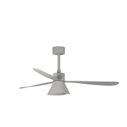 FARO Ventilatore da soffitto Amelia Ø1320 mm grigio opaco in acciaio 3 pale CCT modello FARO-337621T
