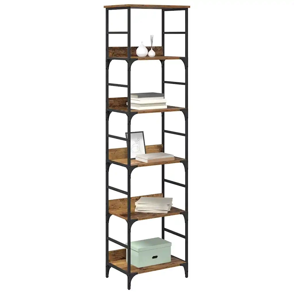 Libreria-Scaffale per Libri-Mobile di Stoccaggio Legno vecchio 50 x 33 x 188,5 cm Legno multistrato