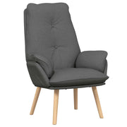 Poltrona | Sedia Relax Grigio scuro 69 x 74 x 93 cm Tessuto e compensato