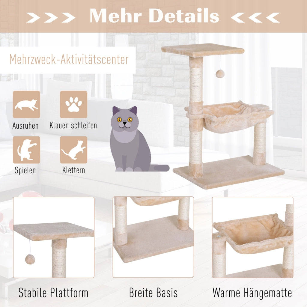 Albero tiragraffi per gatti ¨C zephmum ¨C beige 70 cm