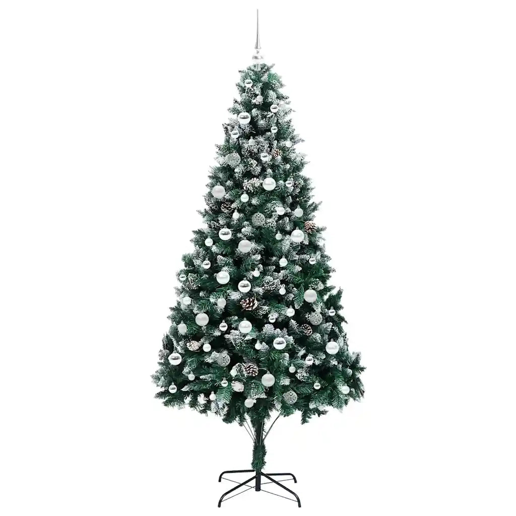Albero di Natale artificiale con 300 LED Verde 210 cm 3396278