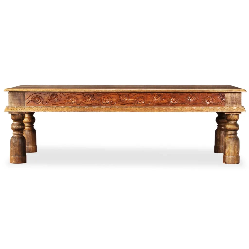 Tavolino da Salotto-Tavolino da soggiorno-Tavolo in Massello di Acacia e Mango 110x60x38cm