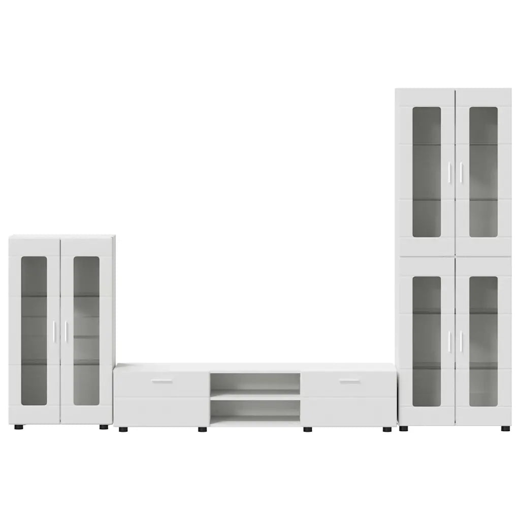 Set mobile TV con porta FLORIN 3 pcs Bianco Legno multistrato 3397954
