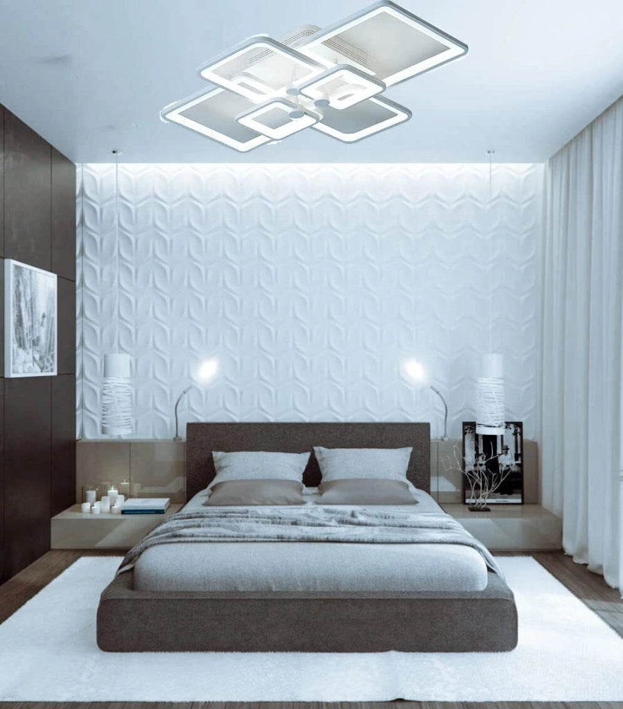 Lampadario Plafoniera Illuminazione a Led Stile Moderno da 70W Luce Per Soffitto Luce Calda 3000k