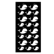 WHALE - Pannello in PVC traforato - Parasole Misura: 98x198 cm, Colore: nero