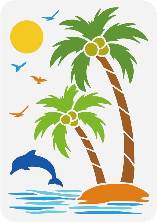 Stampo per palme - Delfino tramonto solare - Riciclabile