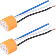 Trade Shop - 2pz Presa Connettore In Ceramica Femmina Cablaggio Faro Portalampada H4 9003 Hb2 -