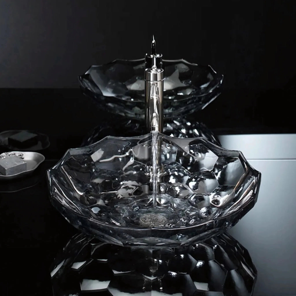 Lavabo Da Appoggio Rea Arctic Black