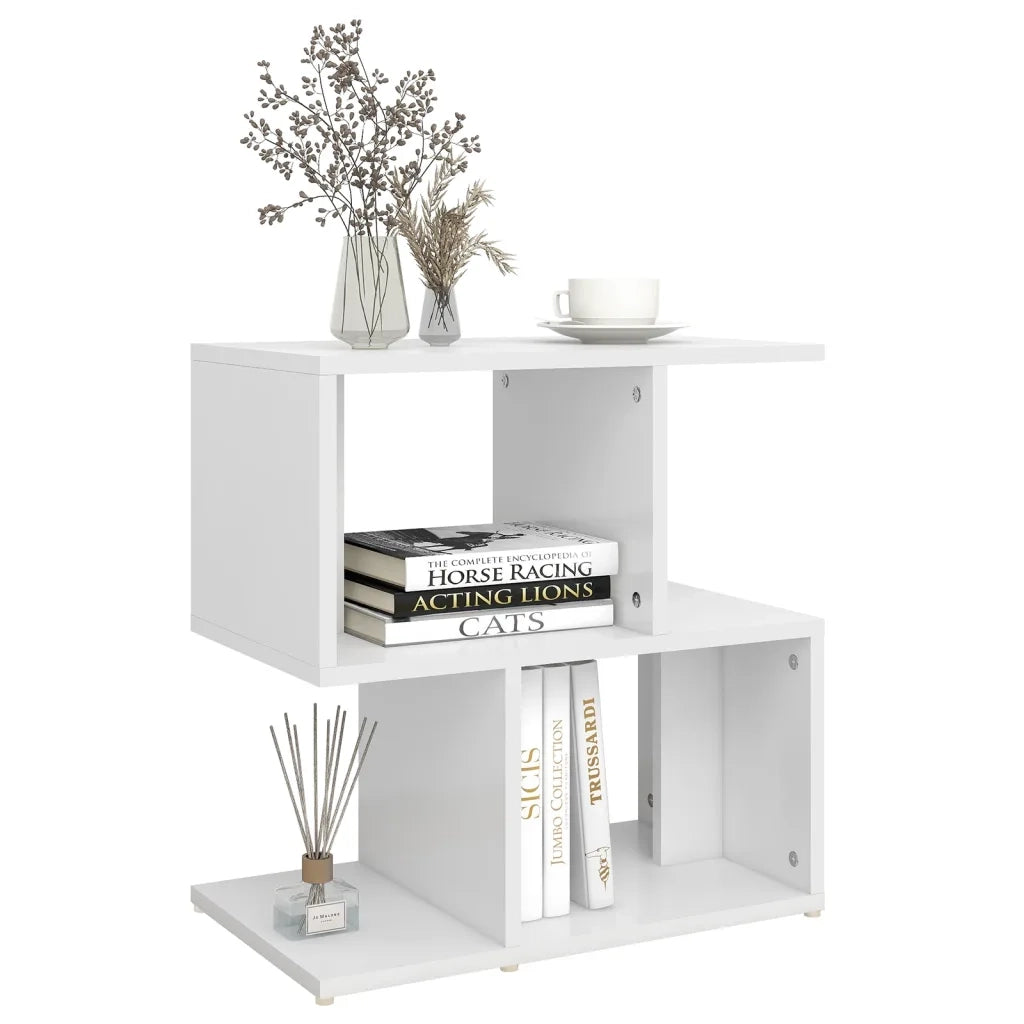 Comodino Bianco 50x30x51,5 cm in Legno Multistrato 806364