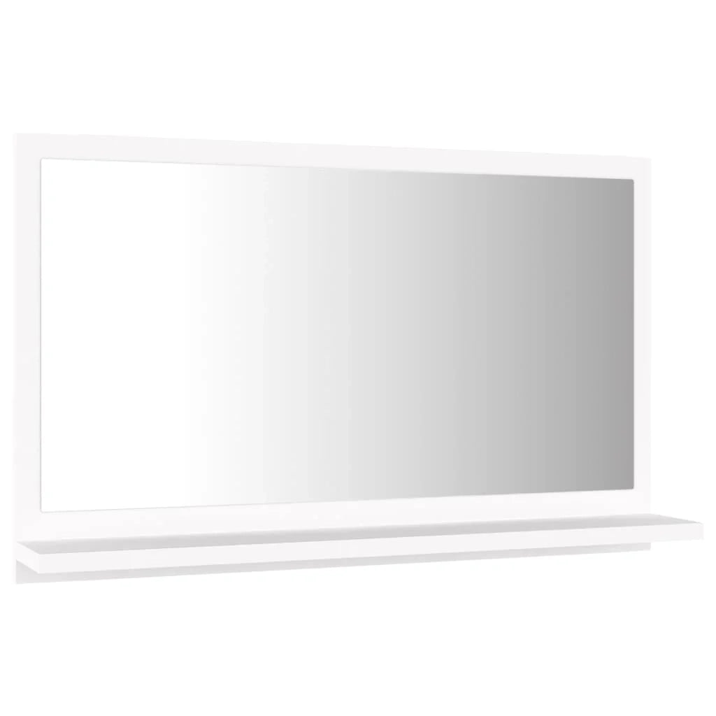 Specchio da bagno 60 x 10,5 x 37 cm in truciolare bianco 02_0006905