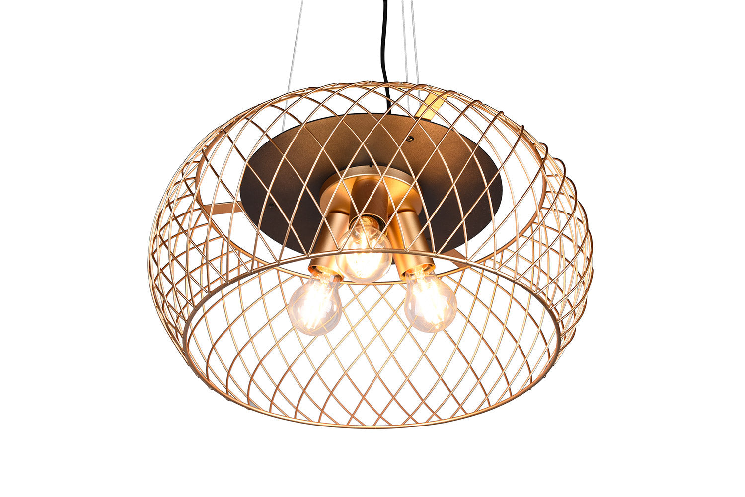 Lampada a Sospensione da Interno Attacco E27 in Metallo Ottone Opaco