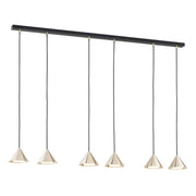 Sospensione Minimal Skadi 6 Luci In Acciaio Oro