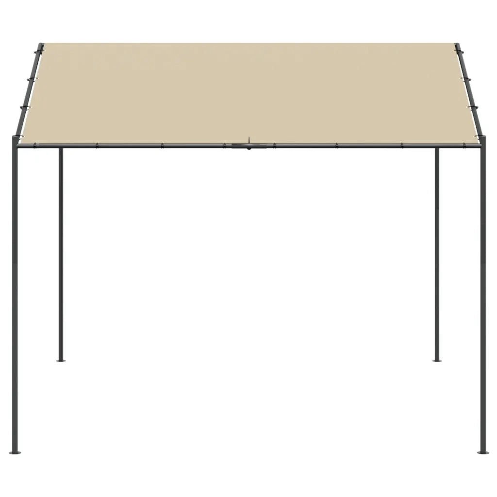 Tenda a Baldacchino Beige 4x4 m in Acciaio e Tessuto