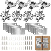 Kit di riparazione per maniglie di chiusura del cassetto - 4 maniglie interne - 8 piastre di riparazione in acciaio inossidabile - 48 viti - resistente alla corrosione - maniglie di chiusura del cassetto