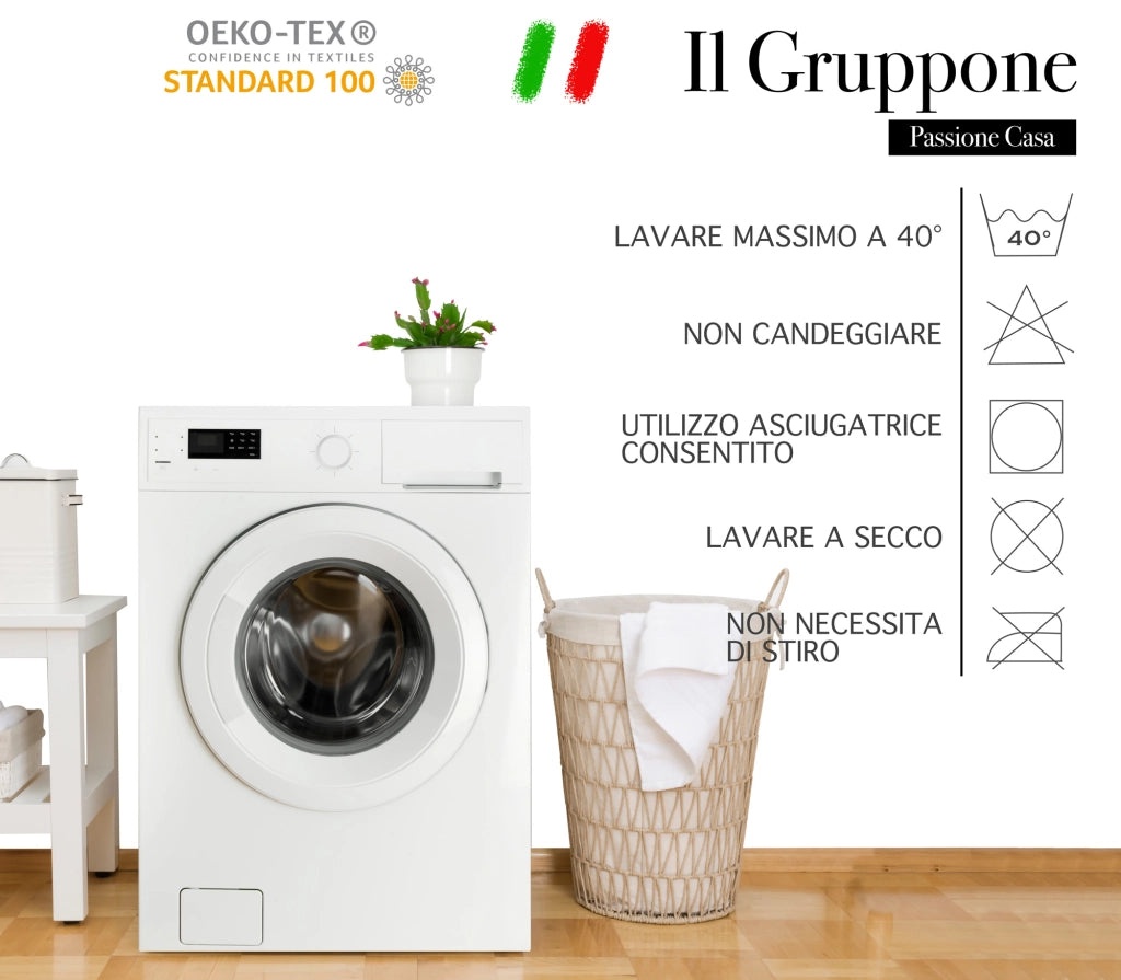 Set Asciugamani Made In Italy In Spugna 100% Cotone- LEOPARDATA NATURALE