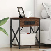 vidaXL Armadio da Notte 2 pcs Rovere marrone 41 x 31 x 51 cm