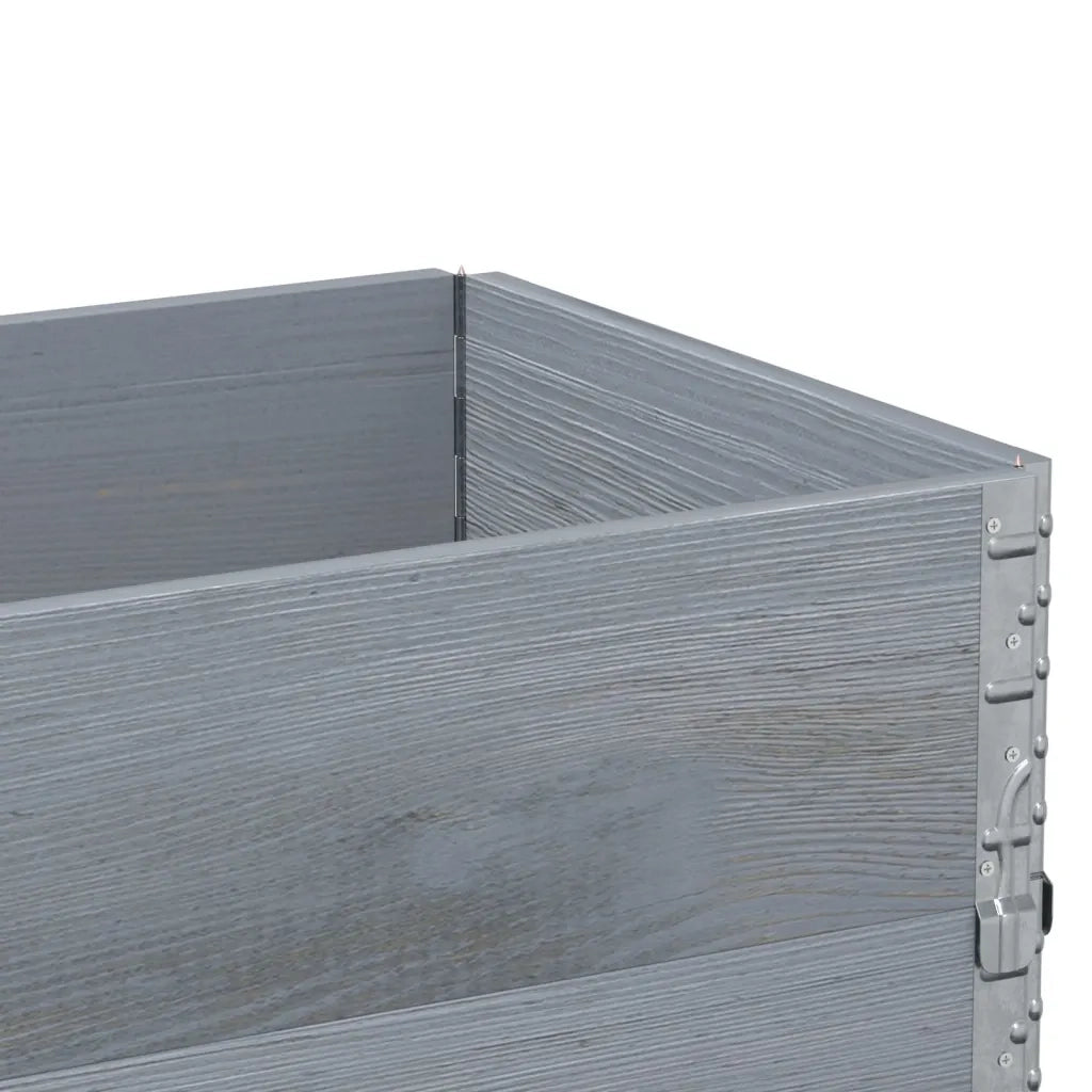 Paretali per Pallet 2 pz Grigi 100x50cm Legno Massello di Pino CFW3903529