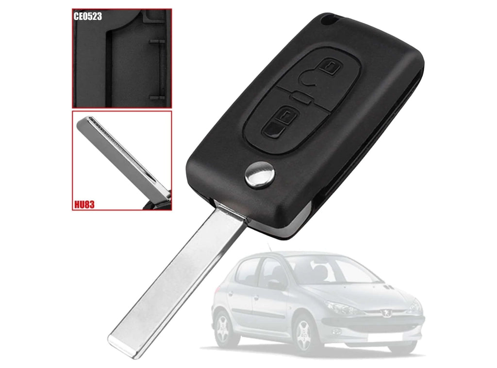 Guscio per Chiave 2 Tasti per Peugeot 207 306 308 407 607 e Citroen C2 C3 C4 C5 C6 CE0523 con Lama