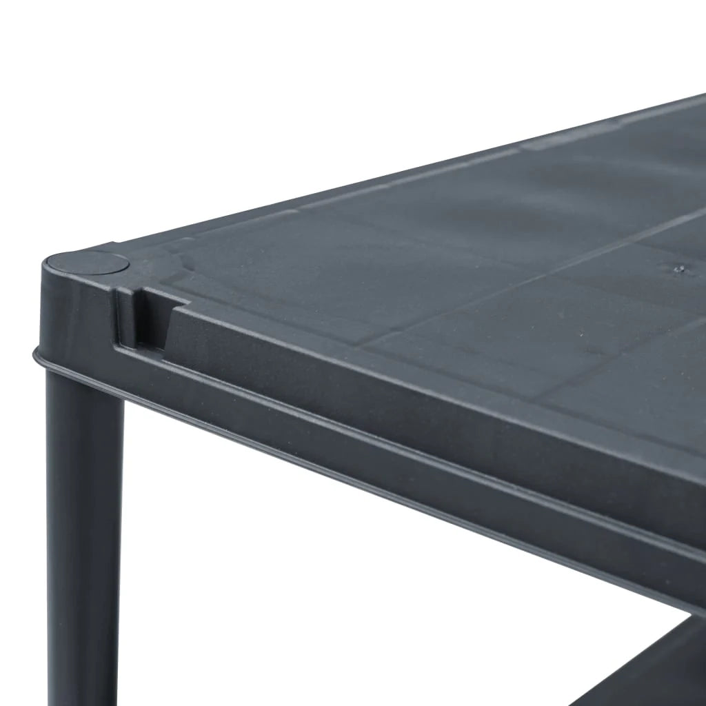 Scaffali portaoggetti da 5 pezzi 60 x 30 x 138 cm plastica nera 02_0000674