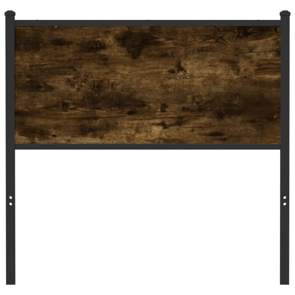 Testiera-Testata-Testiera Decorativa Rovere Fumo 90 cm in Legno Multistrato e Acciaio