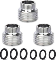 Kit di Adattatore per Aria di Acqua per 3 pezzi - Adattatore per Rubinetto da M20mm a M16mm per Aria di Acqua per cucina - Adattatore per Rubinetto per collegare tubo da giardino e filtro d'acqua - Tubo standard via Divertitore