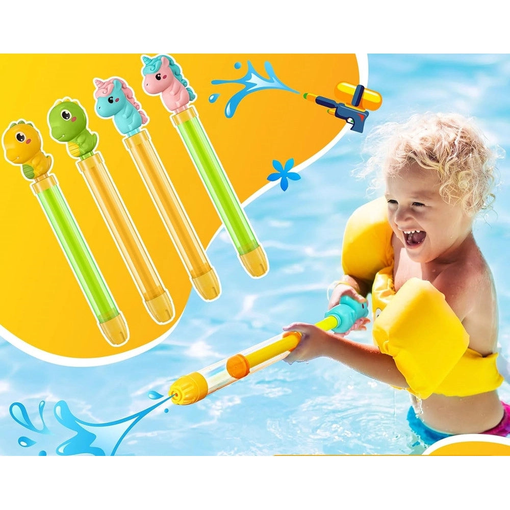 Trade Shop - Tubo Spara Acqua Spruzzatore Manico Forma Dinosauro Unicorno 38x3cm Gioco Estivo 6559063 -