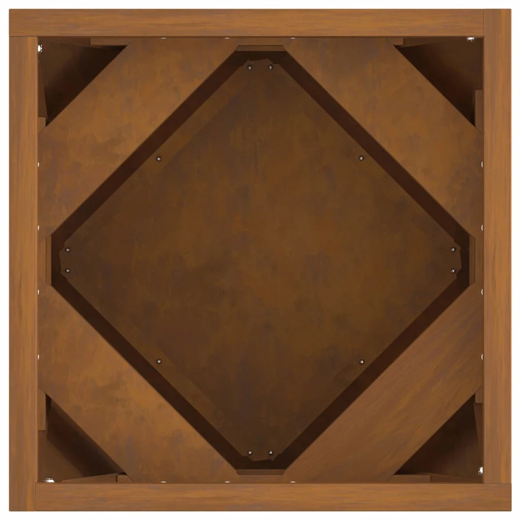 Fioriera 2 pz-Set di 2 Vaso-Contenitore per Piante Ruggine 30 x 30 x 30 cm