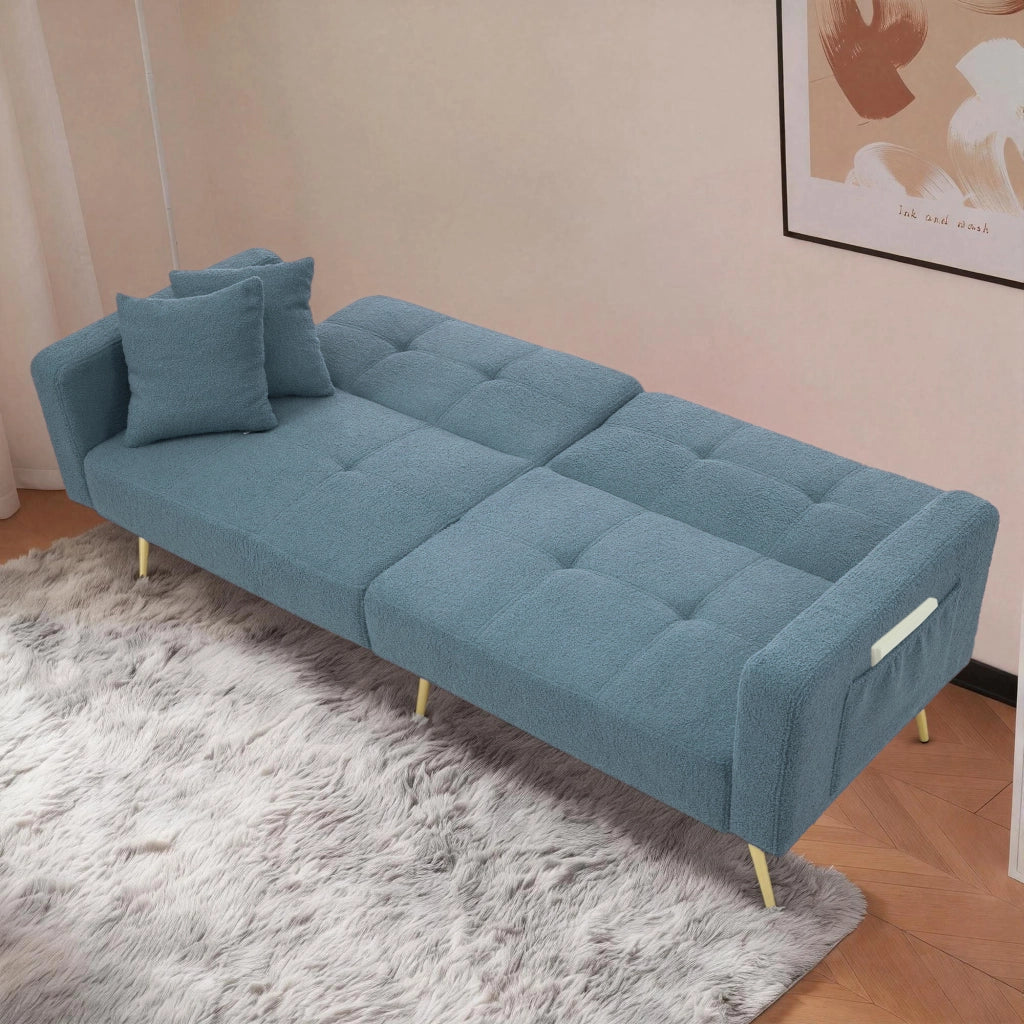 Divano letto regolabile - Zephmum- Con cuscini e tasche laterali