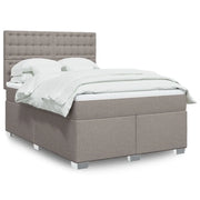 Giroletto a Molle con Materasso Tortora 140x190 cm in Tessuto