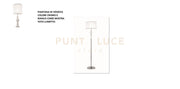 PIANTANA TEBE BIANCO  E CROMO 1 LUCE ATTACCO E27 D.40CM