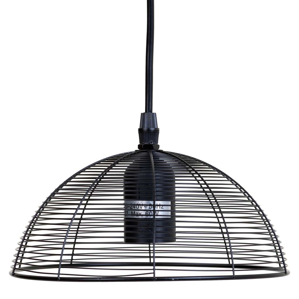 Plafoniera in metallo nero 20x20x95h
