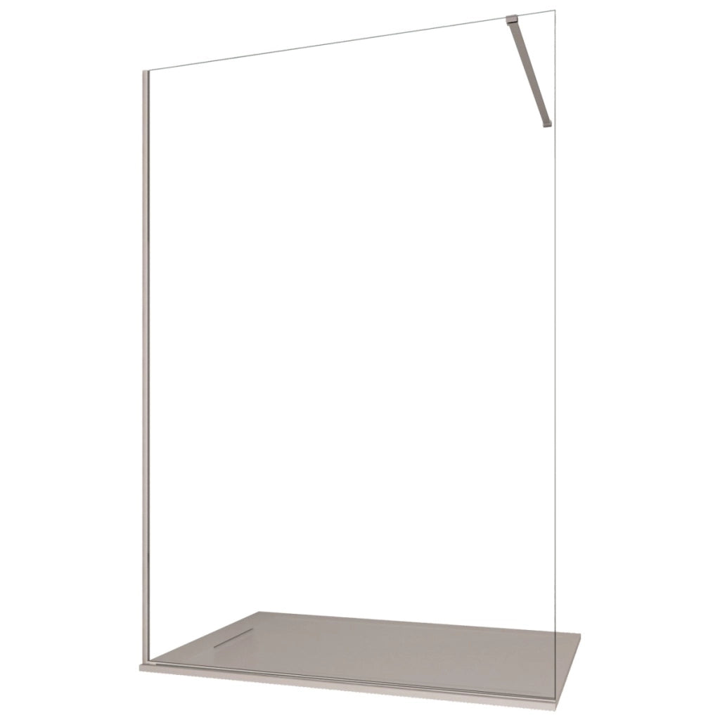 Doccia walk in reversibile senza profili trasparente 8mm h195cm anticalcare osiride, misura 100