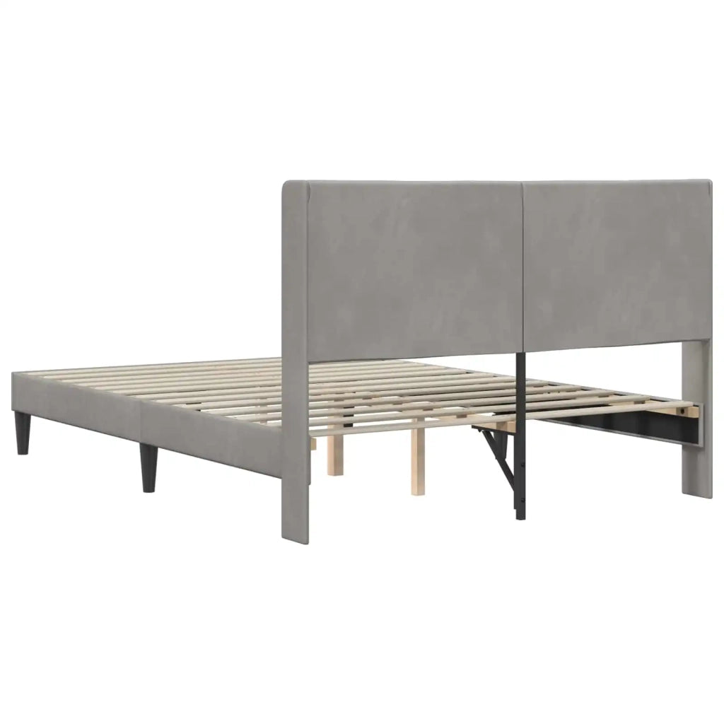 Struttura del letto Grigio Chiaro 160 x 200 cm Velluto 42027515