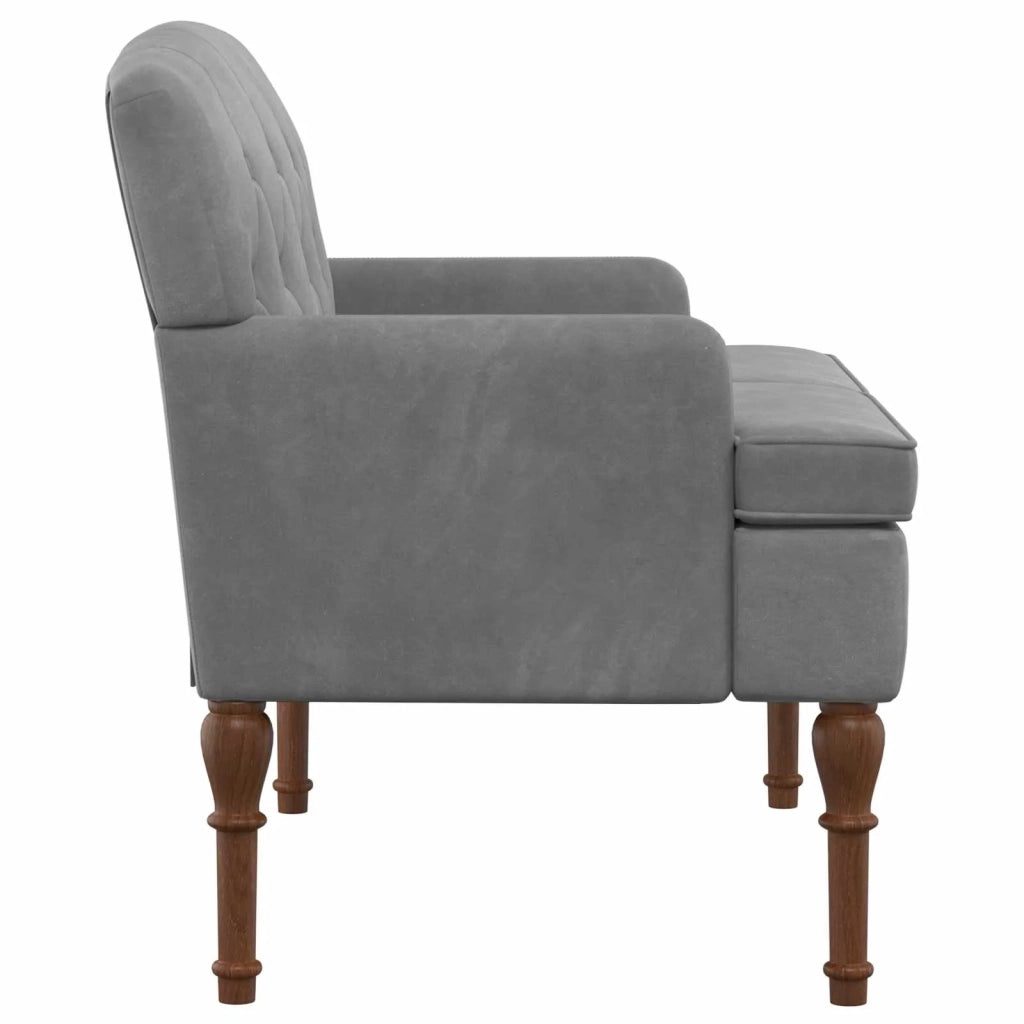 Loveseat con bottoni imbottiti Grigio Scuro 111 x 65 x 79 cm 42041844