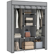 Armadio guardaroba con ante scorrevoli ¨C zephmum ¨C grigio 90x51x200 cm
