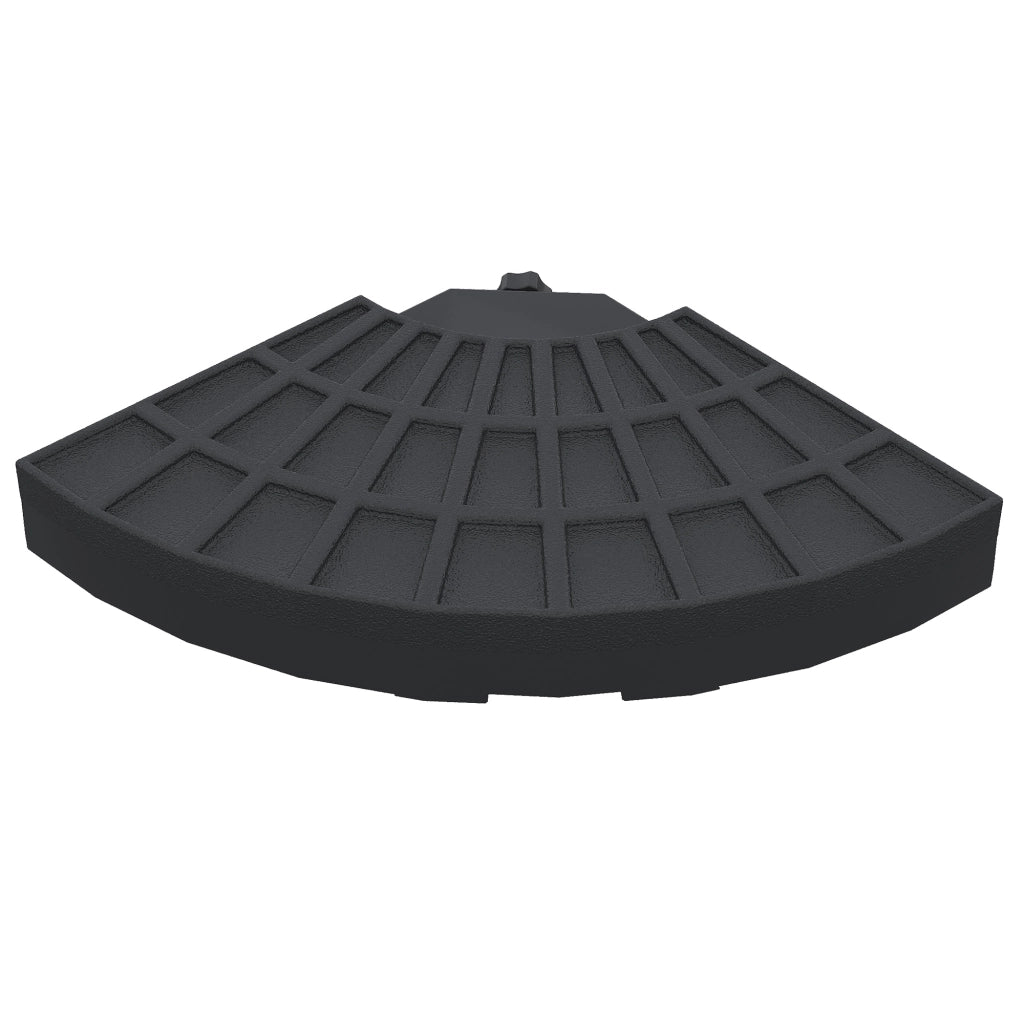 Base per Ombrellone 4 Pezzi Riempi con Acqua 52 Litri ¨C zephmum ¨C Nero