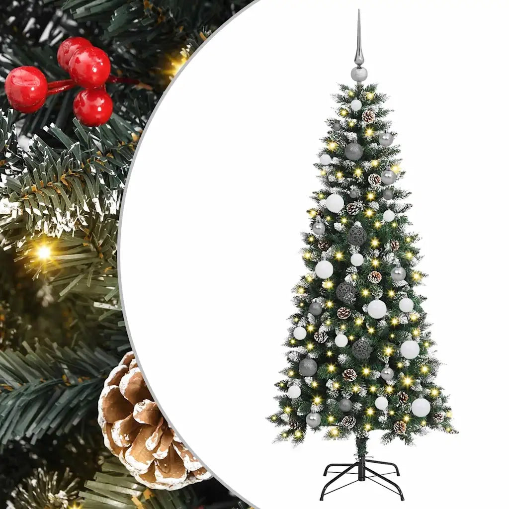 Albero di Natale artificiale con 150 LED Verde 150 cm 3395807