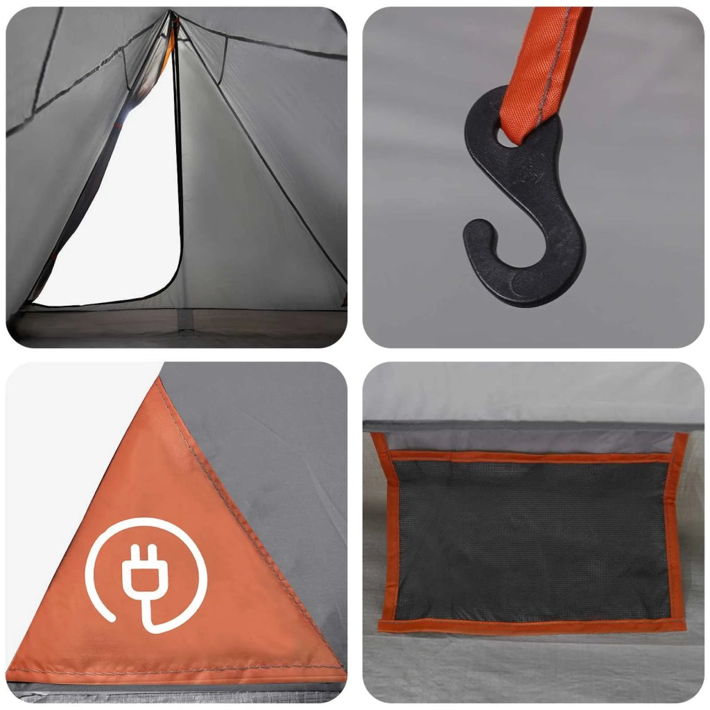 Tenda da backpacking Grigio e arancione 2 persone 42018564