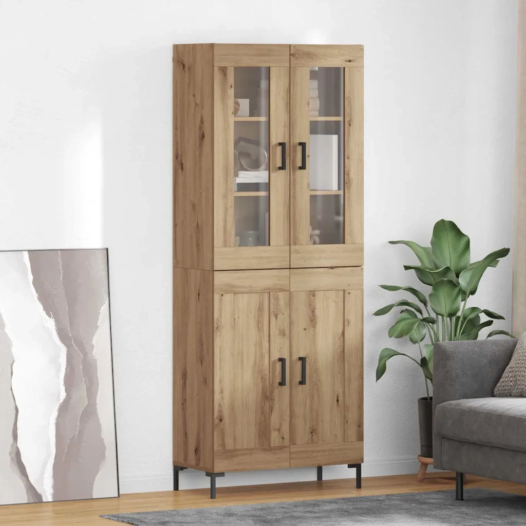 Credenza 2 pcs Rovere artigianale Legno multistrato 3415881